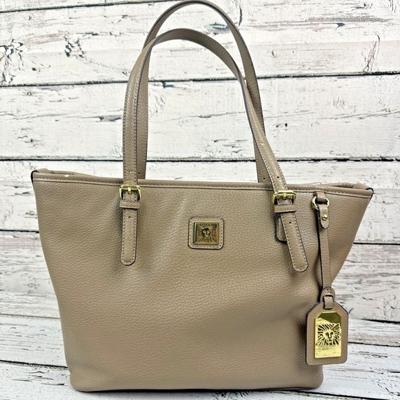 Anne Klein Women's Medium Perfect Tote in Earth Tone Taupe Rarely‎ Used - Picture 1 of 14